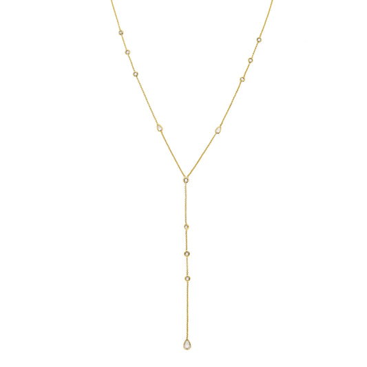 Sahira Alexia Cz Lariat Necklace