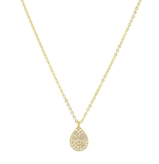 Sahira Maura Pave Teardrop Necklace