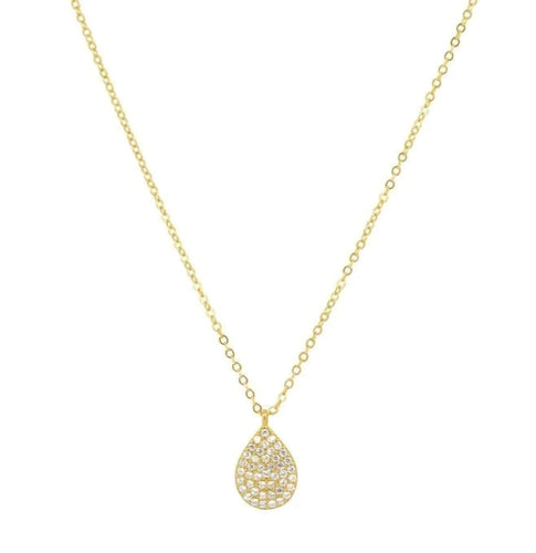 Sahira Maura Pave Teardrop Necklace