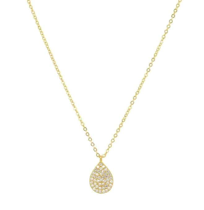 Sahira Maura Pave Teardrop Necklace