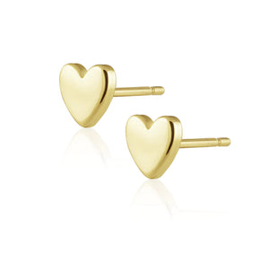 Sahira Solid Heart Stud Earrings