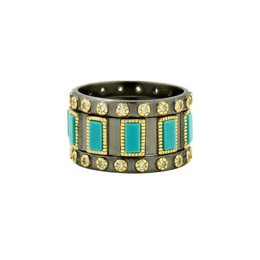 Freida Rothman Turquoise 3 Stack Ring