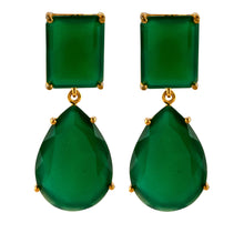 Bounkit Classic Green Onyx Earrings