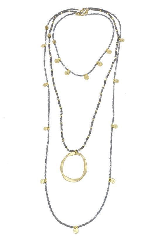 Gaby Ray Jackie Circle Pendant Necklace