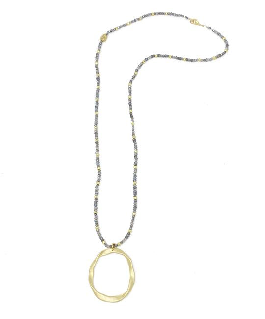 Gaby Ray Jackie Circle Pendant Necklace