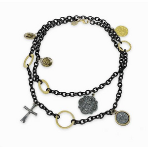 Gaby Ray Saints Black Necklace