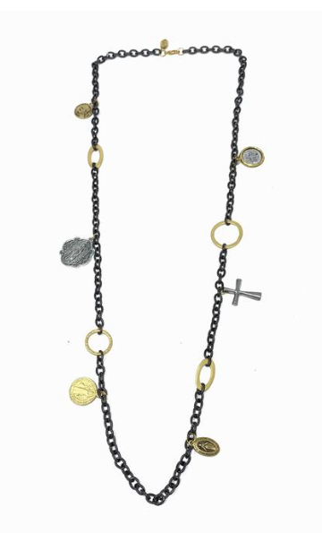 Gaby Ray Saints Black Necklace