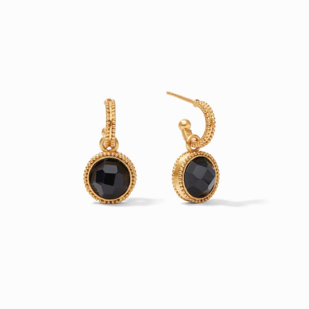 Julie Vos Fleur-de-Lis Hoop & Charm Earring