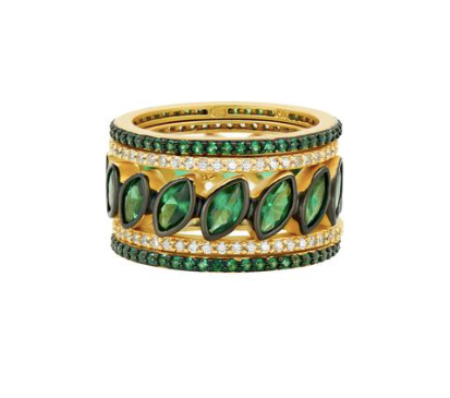 Freida Rothman Midnight 5-Stack Marquise Ring