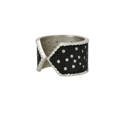 Freida Rothman Industrial Texture Wide Band Ring