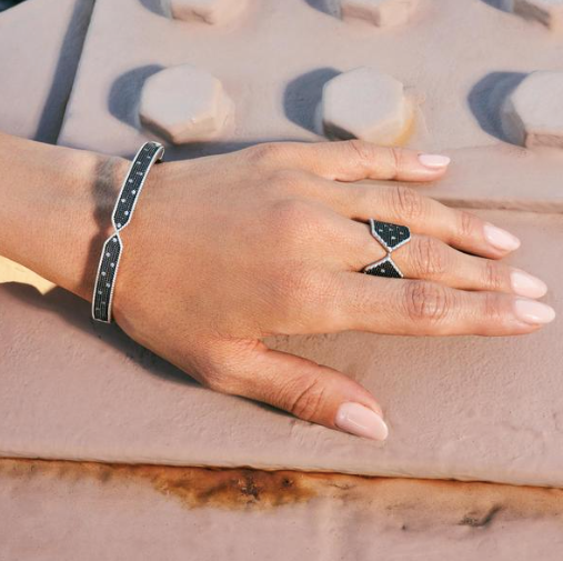 Freida Rothman Industrial Texture Wide Band Ring