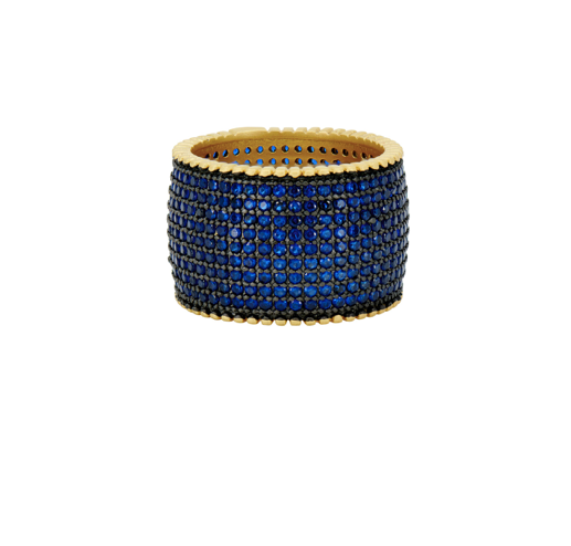 Freida Rothman Sparkling Elegance Cigar Band Ring