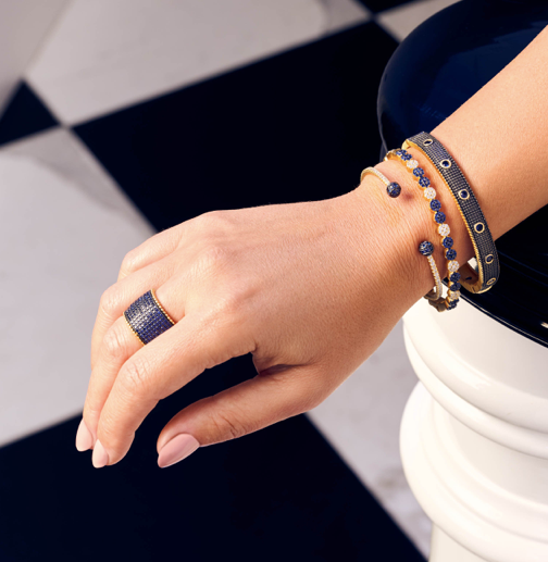 Freida Rothman Sparkling Elegance Cigar Band Ring