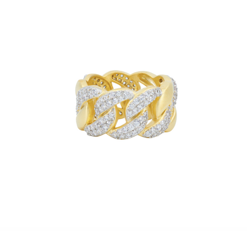 Freida Rothman Pave Chain Link Ring