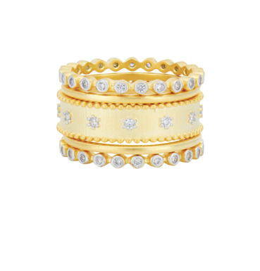 Freida Rothman Sparkling Petal 5-Stack Ring