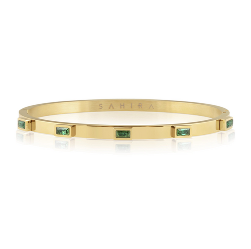 Sahira Emerald Baguette Stackable Bracelet