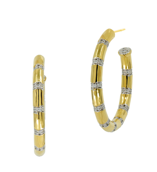 Freida Rothman Illuminating Chunky Hoop Earrings