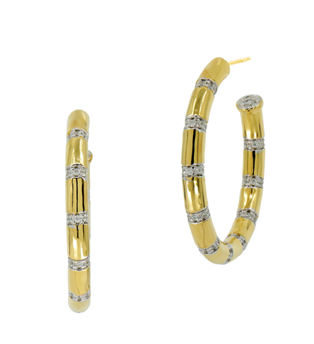 Freida Rothman Illuminating Chunky Hoop Earrings