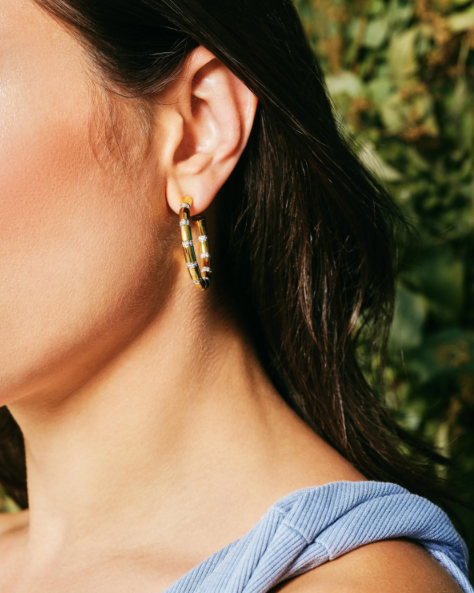 Freida Rothman Illuminating Chunky Hoop Earrings