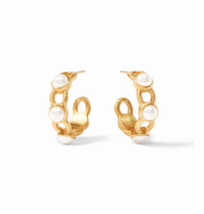 Julie Vos Palermo Pearl Hoop Earring