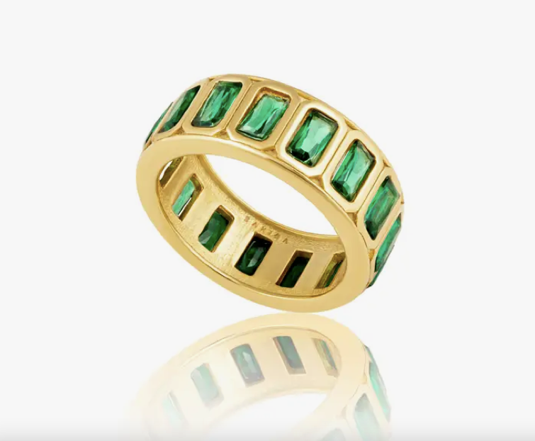 Sahira Peyton Emerald Band Ring
