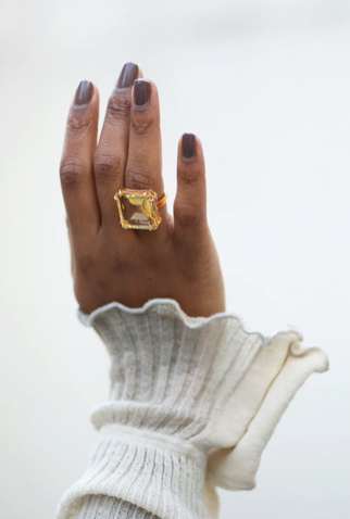 Bounkit Lemon Quartz ring