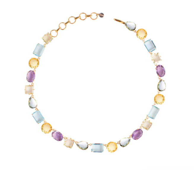 Bounkit Riviere Multi Shape Color Necklace