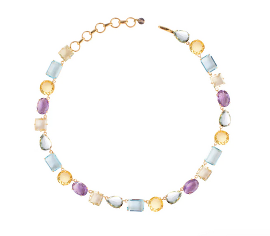Bounkit Riviere Multi Shape Color Necklace