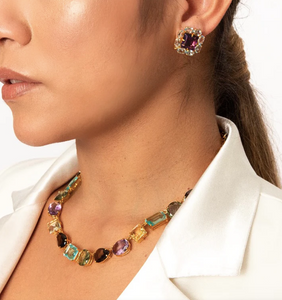 Bounkit Riviere Multi Shape Color Necklace