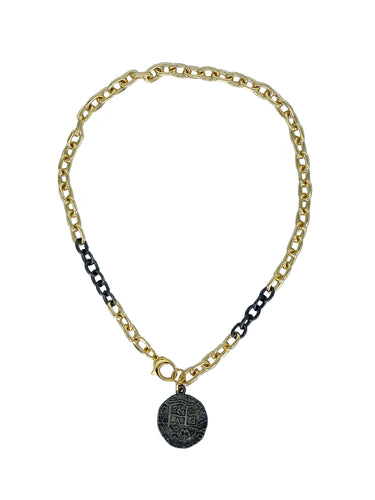 Gaby Ray Lila Coin Chain Necklace