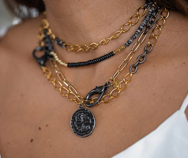 Gaby Ray Lila Coin Chain Necklace